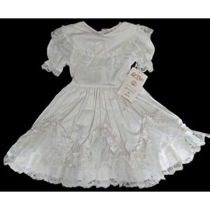 Lid'l Dolly's White Southern Belle‎ Ruffle Dress Size 6X NWT